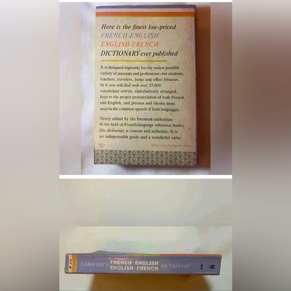 Larousse’s French•English >> English•French Dictionary published in 1955 - Picture 2 of 5